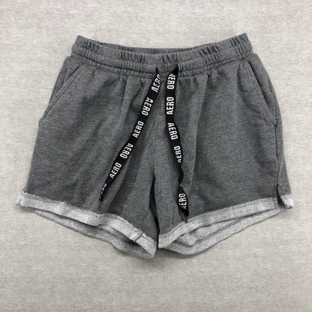 Aeropostale Sport Sweat Jogger Shorts Women Size M Gray